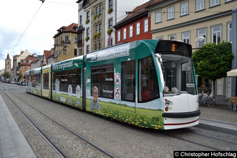 Bild: TW 635 als Linie 6 am Domplatz.