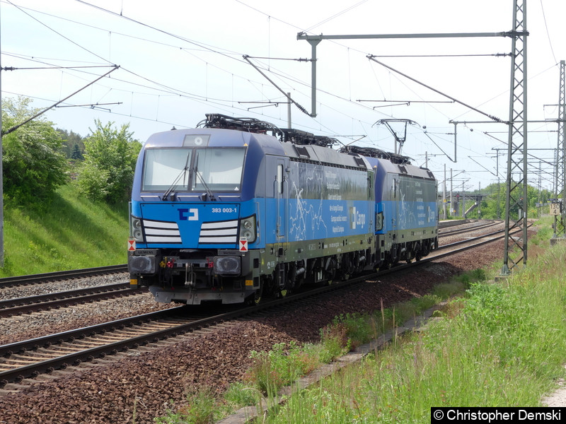 383 001-5+383 003-1 bei Seebergen in Richtung Gotha.