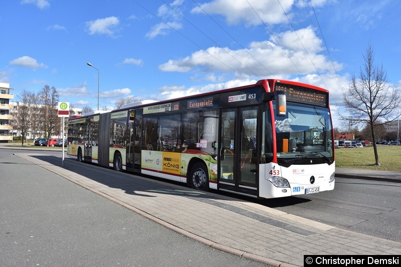 Wagen 453 als Linie 111 am Europaplatz