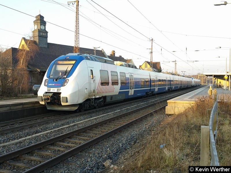 Bild: National Express 442 355 als RB48 nach Bonn-Mehlem über Köln Messe/ Deutz und Köln Hbf 
