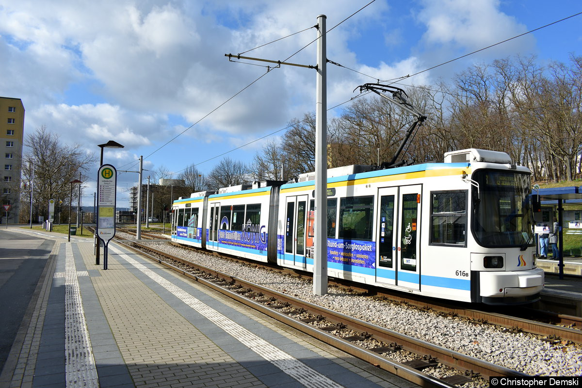 TW 616 als Linie 3 in Lobeda Ost.