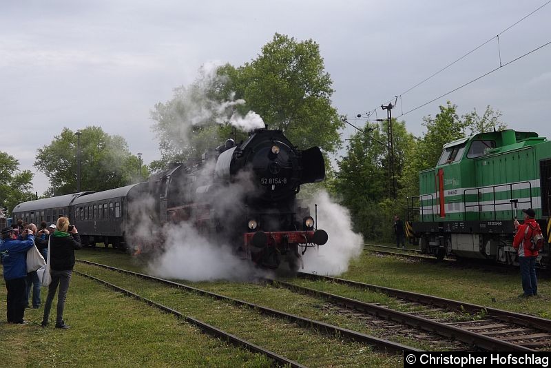 Bild: Beim Verlassen des Bw Weimar.