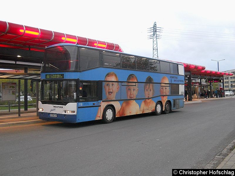 Bus 169 auf der Linie 812 am Europaplatz. Bild: Bus 169 auf der Linie 812 am Europaplatz.