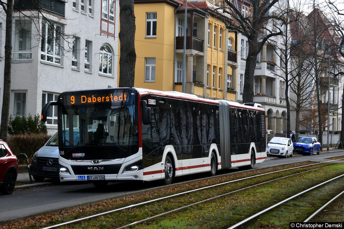 Wagen 536 in der Windthorststraße als Linie 9.