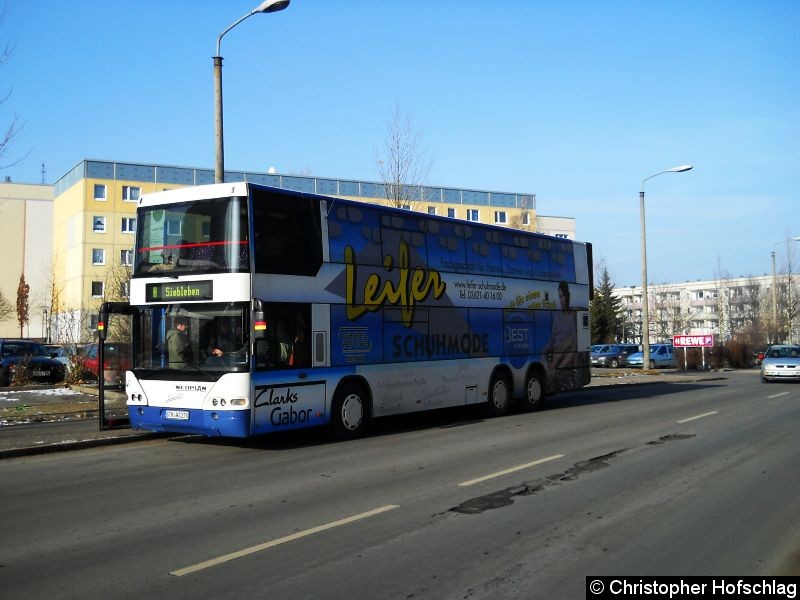 Bus 278 an der Haltestelle Coburger Platz als Linie A. Bild: Bus 278 an der Haltestelle Coburger Platz als Linie A.