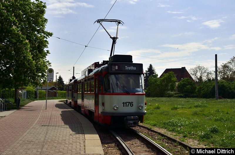 Bild: Sonderfahrt mit 1176 + 204: In der Abfahrtshaltestelle.