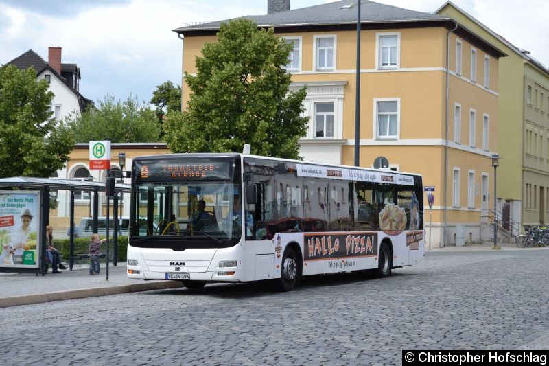 Bild: Wagen 194 als Linie 8 am Hauptbahnhof.