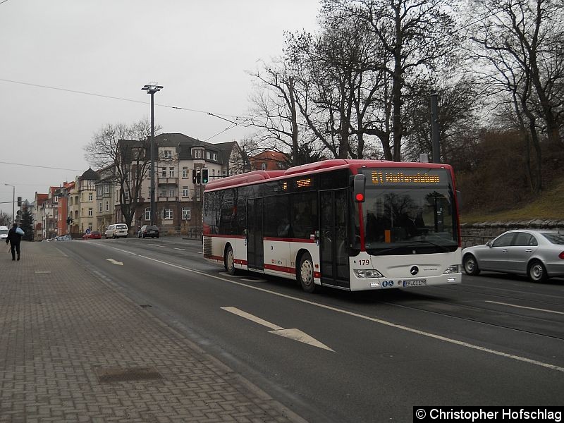 Bild: Auf der Linie 61 am Stadtpark.