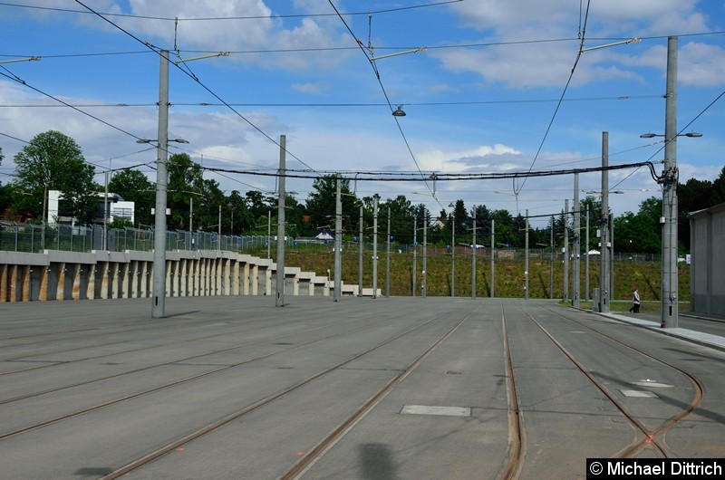 Bild: Blick auf das Gleisfeld des Betriebshofes.