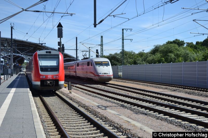 Bild: 401 575 Durchfahrt in Erfurt Hauptbahnhof.