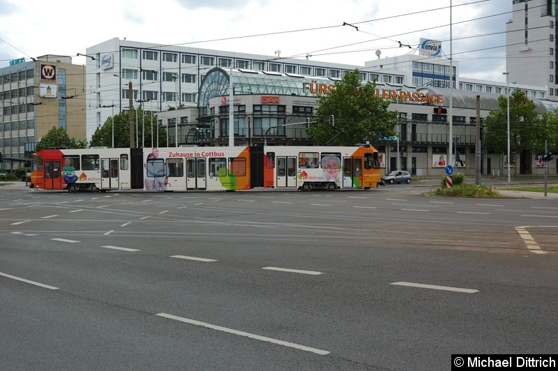 Bild: Wagen 145 als Linie 5 kurz vor dem Hauptbahnhof.