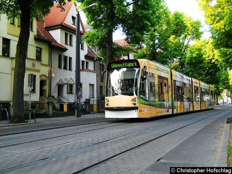 Bild: In der Windhorststraße als Dienstfahrt.