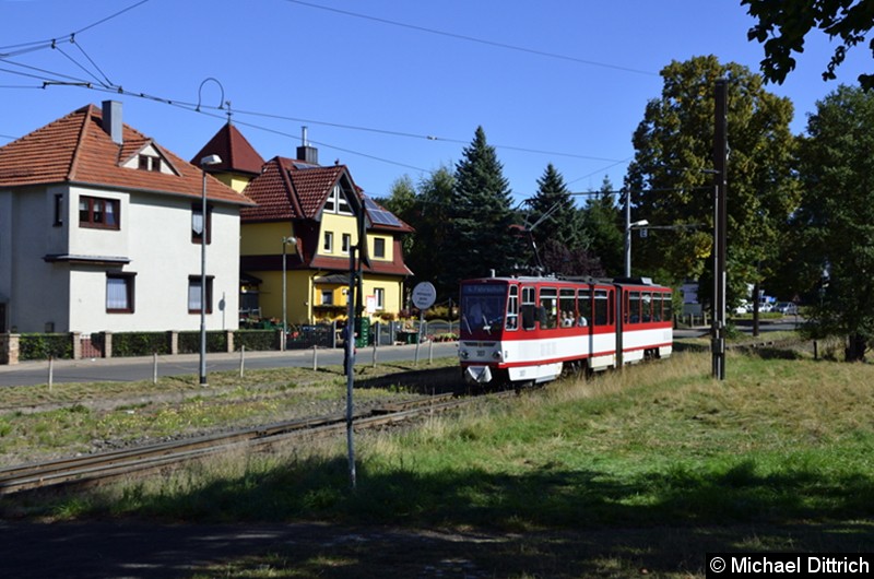 Wagen 307 erreicht als Fahrschule Bad Tabarz.